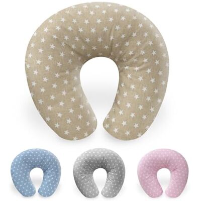 Interbaby Almohada Embarazada Algodón 55x55 cm, Relleno de Silicona Cojin Lactancia Bebe Cómodo, Fácil Lavado, Versátil Cojin Embarazada para Recientes y Futuras Mamás Star Beige Interbaby Almohada Embarazada Algodón 55x55 cm, Relleno de Silicona Cojin Lactancia Bebe Cómodo, Fácil Lavado, Versátil Cojin Embarazada para Recientes y Futuras Mamás Star Beige