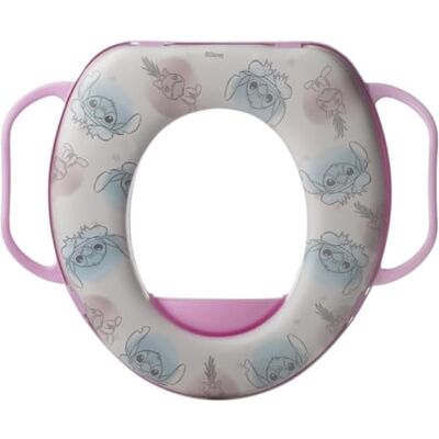 Cartoon Reductor WC Stitch Disney para niños con asas, asiento ergonómico universal, 35 x 30 cm, adaptador de agua, cómodo y seguro, fácil de limpiar a partir de 10 meses Cartoon Reductor WC Stitch Disney para niños con asas, asiento ergonómico universal, 35 x 30 cm, adaptador de agua, cómodo y seguro, fácil de limpiar a partir de 10 meses