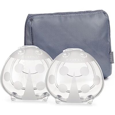 haakaa Set Recolector de Leche Materna de Silicona LadyBug 40 ml – 2 Pack Colector de Leche Materna con Succión Suave – Diseño Portátil Reutilizable + Neceser de Almacenamiento – Libre de BPA – haakaa Set Recolector de Leche Materna de Silicona LadyBug 40 ml – 2 Pack Colector de Leche Materna con Succión Suave – Diseño Portátil Reutilizable + Neceser de Almacenamiento – Libre de BPA –