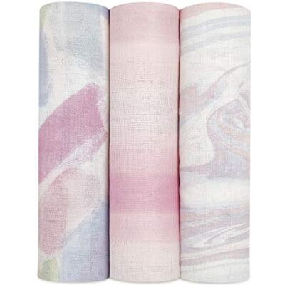 aden + anais Manta de Muselina Suave y Sedosa para bebés niñas y niños, 120 x 120 cm, Ideal para recién Nacidos y bebés, Juego de Envoltura de Viscosa de bambú, Baby Shower, aden + anais Manta de Muselina Suave y Sedosa para bebés niñas y niños, 120 x 120 cm, Ideal para recién Nacidos y bebés, Juego de Envoltura de Viscosa de bambú, Baby Shower,