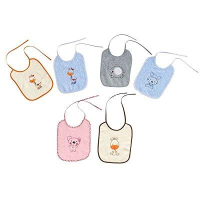 Interbaby Pack de 12 baberos de rizo 20 x25, unisex Interbaby Pack de 12 baberos de rizo 20 x25, unisex