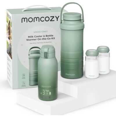 momcozy Set Calienta Biberones MW05 y Enfriador Leche Materna CM01 500ml con Conservación de Leche Materna 24h, Portátil para Lactancia y Viajes momcozy Set Calienta Biberones MW05 y Enfriador Leche Materna CM01 500ml con Conservación de Leche Materna 24h, Portátil para Lactancia y Viajes