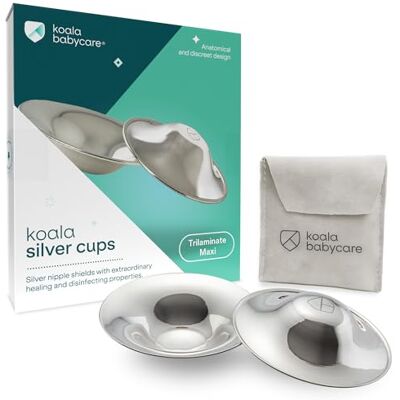 KOALA BABYCARE Pezoneras en Plata Trilaminada sin níquel para la prevención y el tratamiento de las fisuras o grietas en el seno durante la lactancia. Dispositivo médico clase 1 Koala Silver Cup KOALA BABYCARE Pezoneras en Plata Trilaminada sin níquel para la prevención y el tratamiento de las fisuras o grietas en el seno durante la lactancia. Dispositivo médico clase 1 Koala Silver Cup
