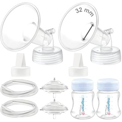 Maymom Kit de repuesto para extractor de leche, compatible con Spectra S1/S2/S9 Plus, incluye brida de 32 mm, válvula de pico de pato, tubo, biberón y protector antirretorno, accesorios no originales Maymom Kit de repuesto para extractor de leche, compatible con Spectra S1/S2/S9 Plus, incluye brida de 32 mm, válvula de pico de pato, tubo, biberón y protector antirretorno, accesorios no originales