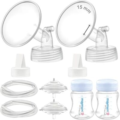 Maymom Kit de repuesto para extractor de leche, compatible con Spectra S1/S2/S9 Plus, incluye brida de 15 mm, válvula de pico de pato, tubo, biberón y protector antirretorno, accesorios no originales Maymom Kit de repuesto para extractor de leche, compatible con Spectra S1/S2/S9 Plus, incluye brida de 15 mm, válvula de pico de pato, tubo, biberón y protector antirretorno, accesorios no originales