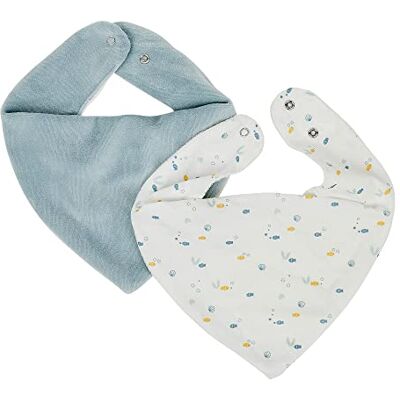 Nattou Set de 2 baberos bandana, Con cierre de botón a presión, 30 cm, Algodón y poliéster (terciopelo/rizo), Romeo, Jules y Sally, De colores Nattou Set de 2 baberos bandana, Con cierre de botón a presión, 30 cm, Algodón y poliéster (terciopelo/rizo), Romeo, Jules y Sally, De colores