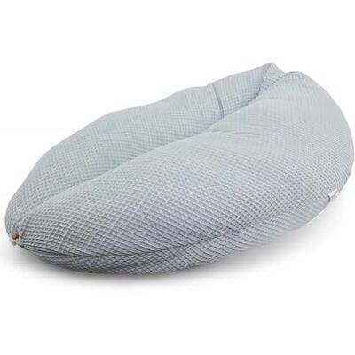 HOBEA-Germany Almohada de Lactancia 190 cm x 76 cm XXL Almohada de Embarazo Almohada para Dormir de Lado con Funda de algodón orgánico (Gofrado Gris Azulado) HOBEA-Germany Almohada de Lactancia 190 cm x 76 cm XXL Almohada de Embarazo Almohada para Dormir de Lado con Funda de algodón orgánico (Gofrado Gris Azulado)