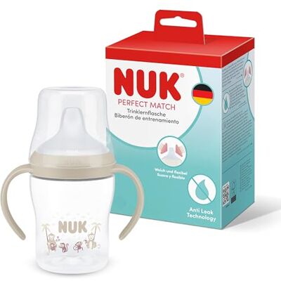 NUK Perfect Match Vaso de Aprendizaje Bebe 6+ meses 150 ml Vaso antiderrames para niños pequeños Asas antideslizantes Mono 1 unidad NUK Perfect Match Vaso de Aprendizaje Bebe 6+ meses 150 ml Vaso antiderrames para niños pequeños Asas antideslizantes Mono 1 unidad