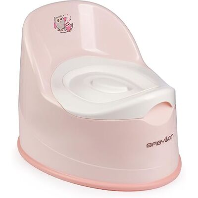 BABYLON Giant Orinal Infantil con tapa+cubo, Orinal WC, desde 1 año, Rosa BABYLON Giant Orinal Infantil con tapa+cubo, Orinal WC, desde 1 año, Rosa