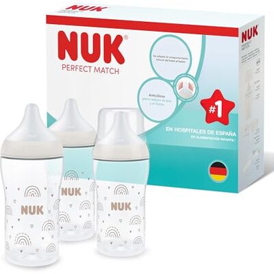 Set de biberones para bebé NUK Perfect Match - Set de biberones para bebé Set de biberones para bebé NUK Perfect Match - Set de biberones para bebé