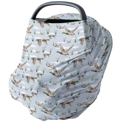 HawSkgFub Mallard Funda de asiento de coche 5 en 1 para bebé niño y niña, regalo de caza de animales salvajes azules, protección de privacidad, lactancia materna, para recién nacidos, multiusos, HawSkgFub Mallard Funda de asiento de coche 5 en 1 para bebé niño y niña, regalo de caza de animales salvajes azules, protección de privacidad, lactancia materna, para recién nacidos, multiusos,
