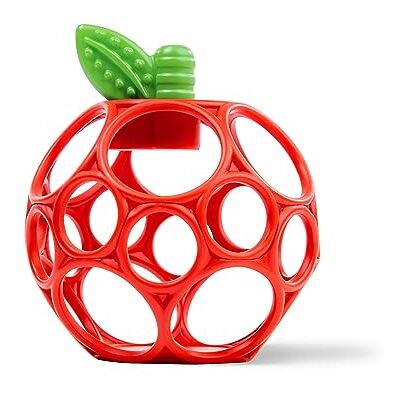 Bright Starts , Juguete mordedor fcil de agarrar con forma de manzana y tecnologa Oball, coleccin Hold My Own, sin BPA, unisex, desde recin nacidos en adelante Bright Starts , Juguete mordedor fcil de agarrar con forma de manzana y tecnologa Oball, coleccin Hold My Own, sin BPA, unisex, desde recin nacidos en adelante
