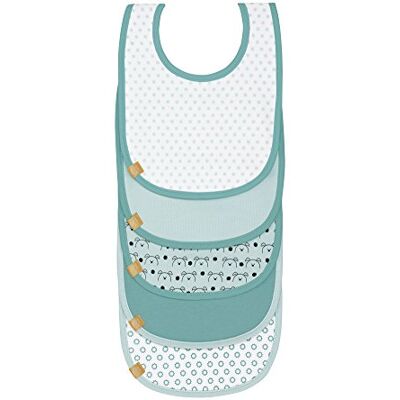 Lässig Juego de baberos para bebés (5 piezas) con cierre de velcro, de algodón impermeable/valor pack baberos Little Chums Dog Lässig Juego de baberos para bebés (5 piezas) con cierre de velcro, de algodón impermeable/valor pack baberos Little Chums Dog