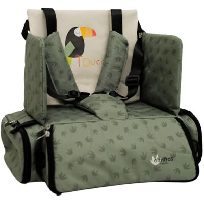 Olmitos Asiento Elevador para Bebé 3 en 1: Asiento, mochila y bandolera -Universal Correas Ajustable Montaje Rápido Bolsillos Prácticos Compacto para Viajes Universal (Tucán) Olmitos Asiento Elevador para Bebé 3 en 1: Asiento, mochila y bandolera -Universal Correas Ajustable Montaje Rápido Bolsillos Prácticos Compacto para Viajes Universal (Tucán)