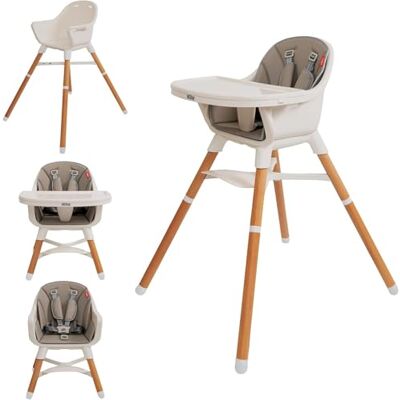 Nuby Asiento elevador para bebé 4 en 1 con bandeja extraíble – De 6 meses a 3 años – Silla infantil ajustable para comer – Soporta hasta 27 kg – Beige Nuby Asiento elevador para bebé 4 en 1 con bandeja extraíble – De 6 meses a 3 años – Silla infantil ajustable para comer – Soporta hasta 27 kg – Beige