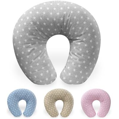 Interbaby Almohada Embarazada Algodón 55x55 cm, Relleno de Silicona Cojin Lactancia Bebe Cómodo, Fácil Lavado, Versátil Cojin Embarazada para Recientes y Futuras Mamás Star Gris Interbaby Almohada Embarazada Algodón 55x55 cm, Relleno de Silicona Cojin Lactancia Bebe Cómodo, Fácil Lavado, Versátil Cojin Embarazada para Recientes y Futuras Mamás Star Gris