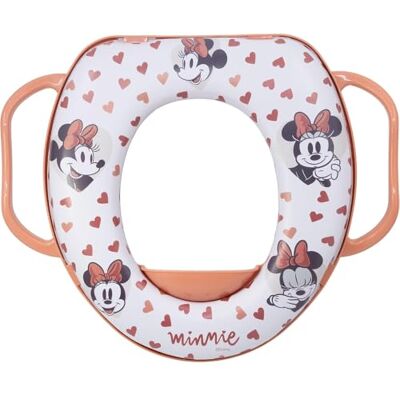 Cartoon Disney Minnie Mouse Reductor de inodoro para niños con asas Asiento ergonómico universal 35 x 30 cm Adaptador de agua, cómodo y seguro, fácil de limpiar a partir de 10 meses Cartoon Disney Minnie Mouse Reductor de inodoro para niños con asas Asiento ergonómico universal 35 x 30 cm Adaptador de agua, cómodo y seguro, fácil de limpiar a partir de 10 meses