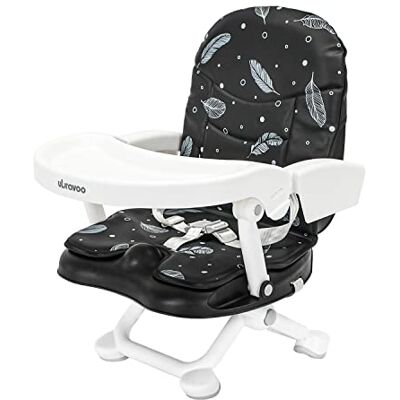 UBRAVOO Asiento elevador, silla alta portátil y ajustable con bandeja extraíble para niños de 6 meses a 36 meses, ACE1013 (Feather Luck) UBRAVOO Asiento elevador, silla alta portátil y ajustable con bandeja extraíble para niños de 6 meses a 36 meses, ACE1013 (Feather Luck)