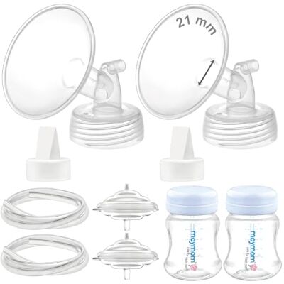 Maymom Kit de repuesto para extractor de leche, compatible con Spectra S1/S2/S9 Plus, incluye brida de 21 mm, válvula de pico de pato, tubo, biberón y protector antirretorno, accesorios no originales Maymom Kit de repuesto para extractor de leche, compatible con Spectra S1/S2/S9 Plus, incluye brida de 21 mm, válvula de pico de pato, tubo, biberón y protector antirretorno, accesorios no originales