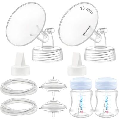 Maymom Kit de repuesto para extractor de leche, compatible con Spectra S1/S2/S9 Plus, incluye brida de 13 mm, válvula de pico de pato, tubo, biberón y protector antirretorno, accesorios no originales Maymom Kit de repuesto para extractor de leche, compatible con Spectra S1/S2/S9 Plus, incluye brida de 13 mm, válvula de pico de pato, tubo, biberón y protector antirretorno, accesorios no originales