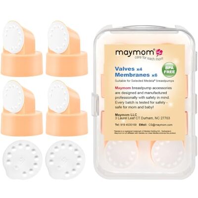 Maymom Válvula y membrana de recambio para extractor de leche Medela (Swing, Lactina y Pump in Style), 4 válvulas/6 membranas, número de pieza 87089; reemplaza la válvula y membrana Medela de Maymom Válvula y membrana de recambio para extractor de leche Medela (Swing, Lactina y Pump in Style), 4 válvulas/6 membranas, número de pieza 87089; reemplaza la válvula y membrana Medela de