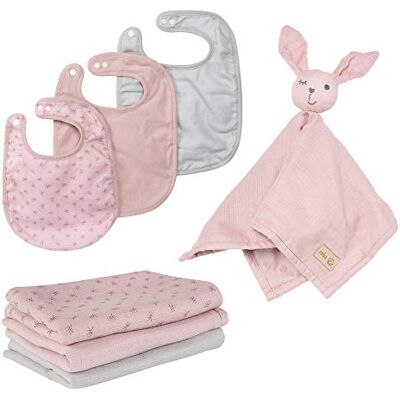 roba Organic Lil Planet Set de Regalo para Bebé, 7 Piezas, 3 Baberos, 3 Paños de Muselina y 1 Doudou, Algodón Orgánico, Gots y Oeko-Tex® Standard 100 roba Organic Lil Planet Set de Regalo para Bebé, 7 Piezas, 3 Baberos, 3 Paños de Muselina y 1 Doudou, Algodón Orgánico, Gots y Oeko-Tex® Standard 100