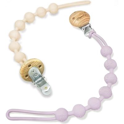 MumEZ Clip para chupete, 2 cadena chupete bebe, clip para chupete para niños niñas, sin BPA, Sujeta Chupete Suave y Flexible, Diseño de Una Pieza, Blanco Mmorado MumEZ Clip para chupete, 2 cadena chupete bebe, clip para chupete para niños niñas, sin BPA, Sujeta Chupete Suave y Flexible, Diseño de Una Pieza, Blanco Mmorado