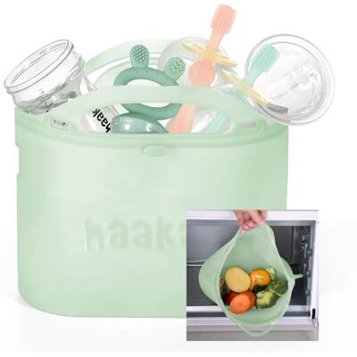 haakaa Bolsa de silicona para esterilización y cocción al vapor, 1250 ml haakaa Bolsa de silicona para esterilización y cocción al vapor, 1250 ml