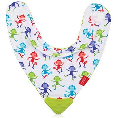 Nuby Nûby Babero bandana con mordedor en el borde 3m, Color verde Nuby Nûby Babero bandana con mordedor en el borde 3m, Color verde