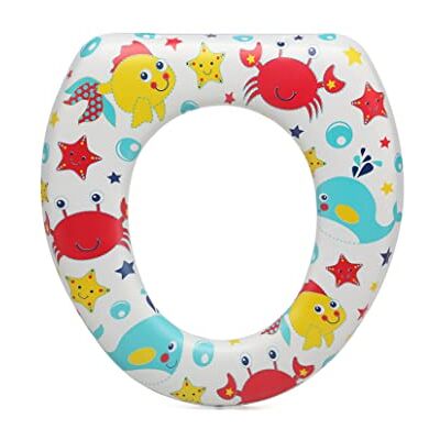 Kiokids Reductor WC con Asas para Niños +12 Meses, Acolchado y Seguro, Fácil de Limpiar, Asas para Mayor Comodidad, Protector de Salpicaduras, Compatible con Inodoros Estándar (Océanos) Kiokids Reductor WC con Asas para Niños +12 Meses, Acolchado y Seguro, Fácil de Limpiar, Asas para Mayor Comodidad, Protector de Salpicaduras, Compatible con Inodoros Estándar (Océanos)