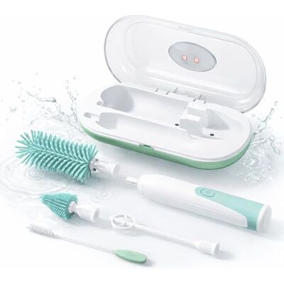 bebédue BEBEDUE BabySwirl Set 4 en 1 Batidora Eléctrica y Cepillos de Silicona para Limpieza de Biberones y Tetinas con Esterilizador UV carga USB-C Soporte para Secar y Caja de Almacenamiento bebédue BEBEDUE BabySwirl Set 4 en 1 Batidora Eléctrica y Cepillos de Silicona para Limpieza de Biberones y Tetinas con Esterilizador UV carga USB-C Soporte para Secar y Caja de Almacenamiento