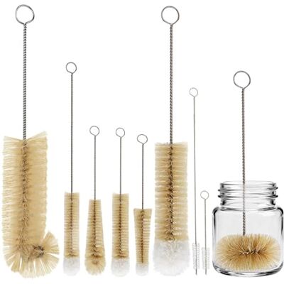 MASTERTOP Juego de 9 Cepillos para Botellas Largos y Flexibles Juego de Cepillo de Limpieza para Taza, Vidrio, Biberón, Pajita, Termo y Varios Recipientes MASTERTOP Juego de 9 Cepillos para Botellas Largos y Flexibles Juego de Cepillo de Limpieza para Taza, Vidrio, Biberón, Pajita, Termo y Varios Recipientes
