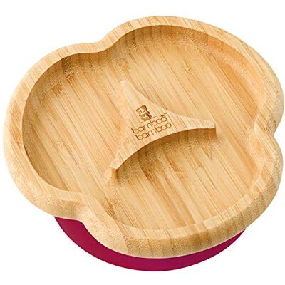 bamboo bamboo Plato Para Bebé Y Niño Pequeño, Plato Dividido De Bambú Con Succión Segura Para Alimentación Y Destete, Vajilla Antideslizante Para Bebés Desde 6 Meses (Dividido, Cereza) bamboo bamboo Plato Para Bebé Y Niño Pequeño, Plato Dividido De Bambú Con Succión Segura Para Alimentación Y Destete, Vajilla Antideslizante Para Bebés Desde 6 Meses (Dividido, Cereza)