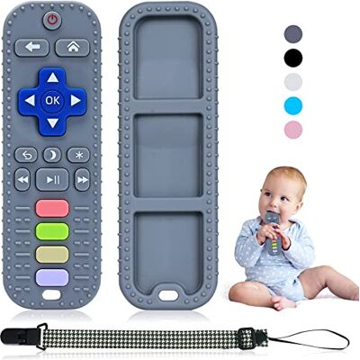 Orzbow Mando Juguete Bebe, Mordedor Bebe de Silicona con Clip de Chupete y Botones Pulsables, Suave Juguetes Montessori Bebe 0-6 Meses, Mordedores Bebes 3-6Meses, Gris Oscuro Orzbow Mando Juguete Bebe, Mordedor Bebe de Silicona con Clip de Chupete y Botones Pulsables, Suave Juguetes Montessori Bebe 0-6 Meses, Mordedores Bebes 3-6Meses, Gris Oscuro