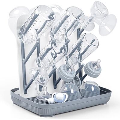 Termichy Estante de Secado de Biberones: Soporte Vertical Grande para Secador de Biberones Estante de Secado de Pie para Ahorrar Espacio y Limpieza de Piezas de Bomba (Gris) Termichy Estante de Secado de Biberones: Soporte Vertical Grande para Secador de Biberones Estante de Secado de Pie para Ahorrar Espacio y Limpieza de Piezas de Bomba (Gris)