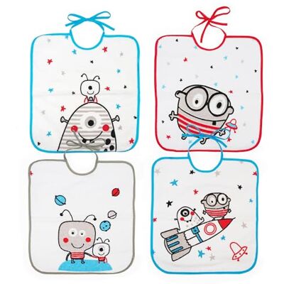 Ti TIN Pack 4 Baberos Bebé Impermeables 36x33 cm, +12 Meses Ti TIN Pack 4 Baberos Bebé Impermeables 36x33 cm, +12 Meses
