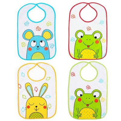 Ti TIN Conjunto de 4 Babero Impermeable, modelos surtidos Pack 4 baberos impermeables baberos guarderia 1 año Ti TIN Conjunto de 4 Babero Impermeable, modelos surtidos Pack 4 baberos impermeables baberos guarderia 1 año