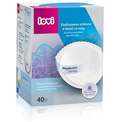 LOVI Absorbentes Discos de Lactancia Desechables Blanco 40 Piezas Comodidad de Uso Protección de la Ropa Interior Estructura de Respiración LOVI Absorbentes Discos de Lactancia Desechables Blanco 40 Piezas Comodidad de Uso Protección de la Ropa Interior Estructura de Respiración