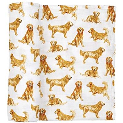 Mud Pie Golden Muslin Swaddle Blanket Mud Pie Golden Muslin Swaddle Blanket