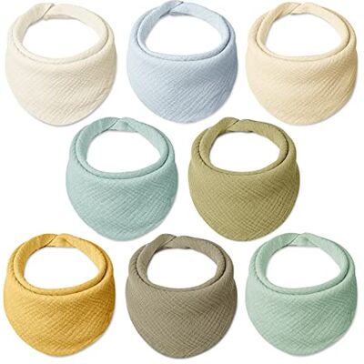 lulumoon Bebe Baberos de 100% Algodón Muselina, Baberos para Bebé Niño Niña Unisexo 8 Paquetes (Bosque) lulumoon Bebe Baberos de 100% Algodón Muselina, Baberos para Bebé Niño Niña Unisexo 8 Paquetes (Bosque)