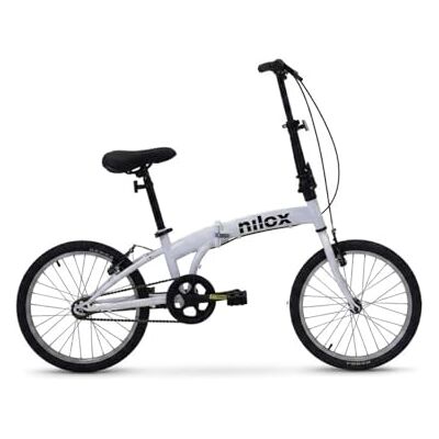 Nilox , Bike X0, Bicicleta Plegable Adulto, Fácil de Transportar, Diseño Moderno con Cuadro de Acero Opaco y Ruedas de Aluminio de 20'', Bicicleta Adulto Ligera de 12 kg, Blanca Nilox , Bike X0, Bicicleta Plegable Adulto, Fácil de Transportar, Diseño Moderno con Cuadro de Acero Opaco y Ruedas de Aluminio de 20'', Bicicleta Adulto Ligera de 12 kg, Blanca