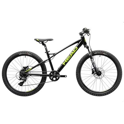 HEAD Bicicleta de montaña Unisex Youth Ridott 3.0 24 para niños, Negro/Verde, 34 HEAD Bicicleta de montaña Unisex Youth Ridott 3.0 24 para niños, Negro/Verde, 34