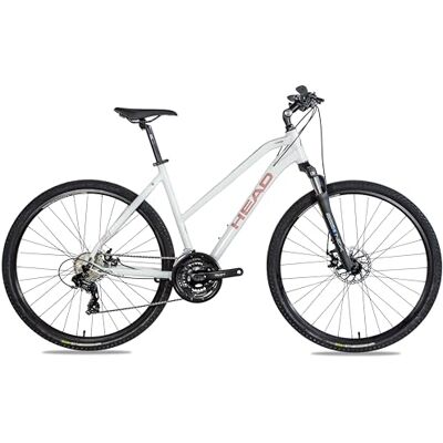 HEAD Crossbike, 28", Bicicleta, Marco de Aluminio, Shimano 3x8, Frenos de Disco mecánicos, Blanco/ladrillo, I-Peak 1.5 Joy HEAD Crossbike, 28", Bicicleta, Marco de Aluminio, Shimano 3x8, Frenos de Disco mecánicos, Blanco/ladrillo, I-Peak 1.5 Joy