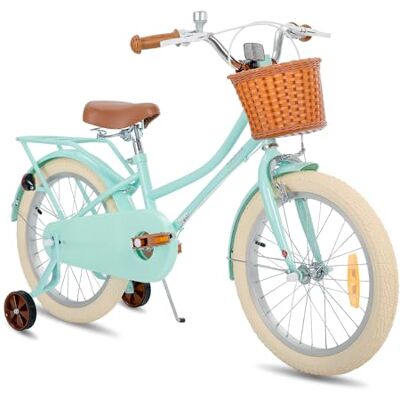 STITCH Bicicleta Infantil de 18 Pulgadas con Canasta y Ruedas de Entrenamiento para Niños de 6, 7, 8 y 9 Años, Color Verde… STITCH Bicicleta Infantil de 18 Pulgadas con Canasta y Ruedas de Entrenamiento para Niños de 6, 7, 8 y 9 Años, Color Verde…