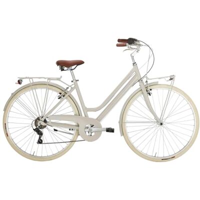 ALPINA Bike Bonneville Bicicleta de Ciudad de 6 V, Women's, Gris Grava, 28 ALPINA Bike Bonneville Bicicleta de Ciudad de 6 V, Women's, Gris Grava, 28