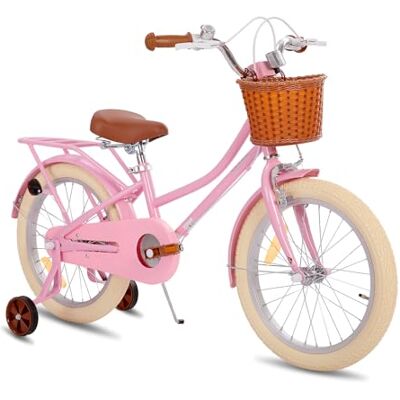 STITCH Bicicleta Infantil de 18 Pulgadas con Cesta y Ruedas de Entrenamiento para Niñas de 6, 7, 8 y 9 Años, Color Rosa… STITCH Bicicleta Infantil de 18 Pulgadas con Cesta y Ruedas de Entrenamiento para Niñas de 6, 7, 8 y 9 Años, Color Rosa…