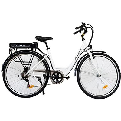 Italia Power Off Grid, E-Bike Quantum, Bicicleta Electrica Monotubo, Unisex, Adultos, Blanco, M Italia Power Off Grid, E-Bike Quantum, Bicicleta Electrica Monotubo, Unisex, Adultos, Blanco, M