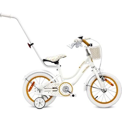 Sun Heart Bike Bicicleta niña 14" Blanco-Dorado Sun Heart Bike Bicicleta niña 14" Blanco-Dorado