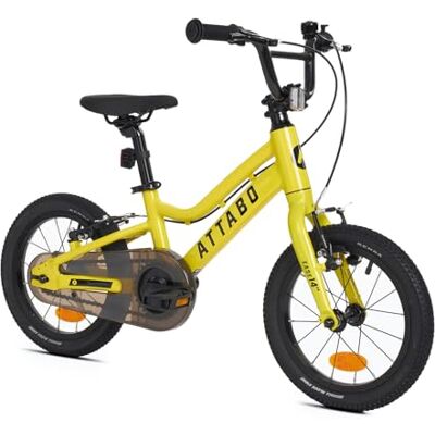 ATTABO Ease 14 Bicicleta Infantil (2 – 5 años) con Marco de Aluminio Ligero, Ruedas de 14 Pulgadas, Adecuada para 85 – 110 cm de Altura, Solo 7 kg, hasta 50 kg, ergonómica y Estable ATTABO Ease 14 Bicicleta Infantil (2 – 5 años) con Marco de Aluminio Ligero, Ruedas de 14 Pulgadas, Adecuada para 85 – 110 cm de Altura, Solo 7 kg, hasta 50 kg, ergonómica y Estable