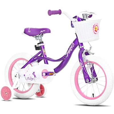 JOYSTAR Bicicleta Infantil de 12 Pulgadas para niñas de 2, 3, 4 años, Bicicleta Infantil con Ruedas estabilizadoras y Freno de Mano para niños de 2 a 4 años, Color Morado JOYSTAR Bicicleta Infantil de 12 Pulgadas para niñas de 2, 3, 4 años, Bicicleta Infantil con Ruedas estabilizadoras y Freno de Mano para niños de 2 a 4 años, Color Morado